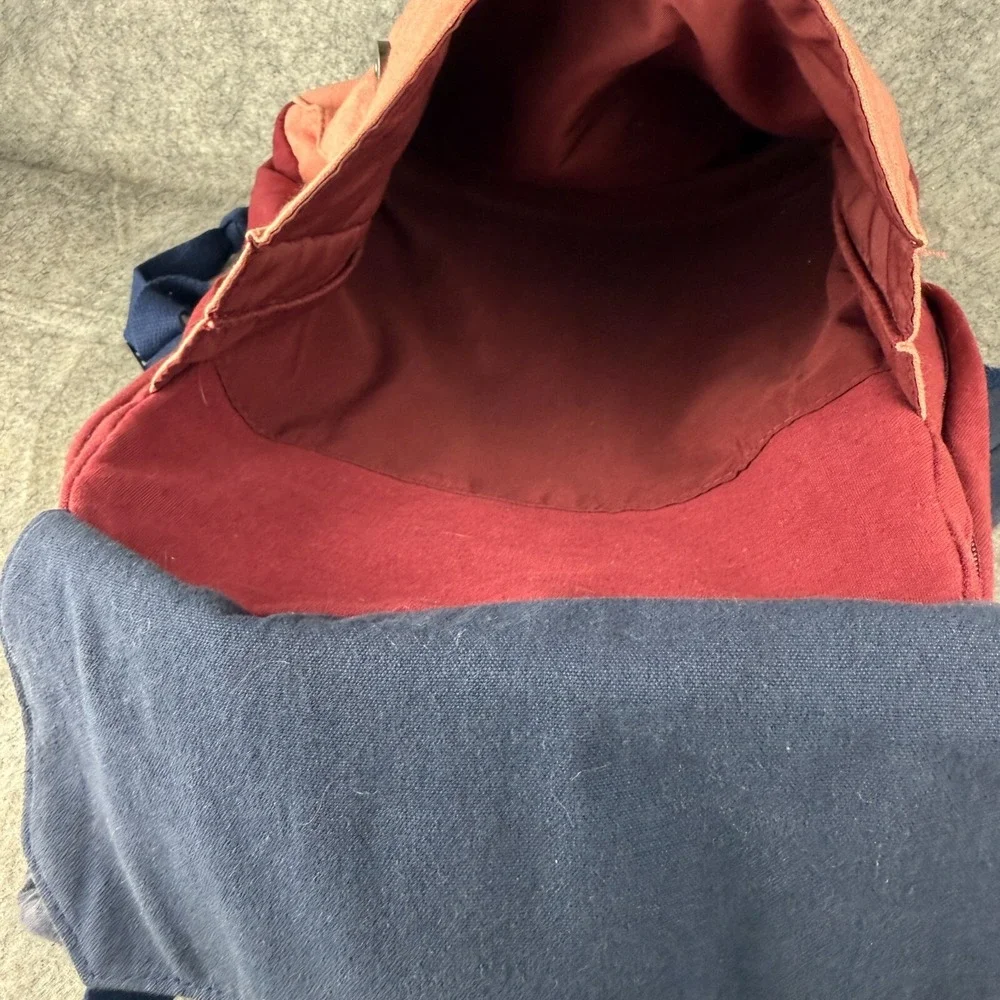 Roxy Buckle Backpack Burgundy Pink Blue Tan Laptop Compartment 100% Cotton‎